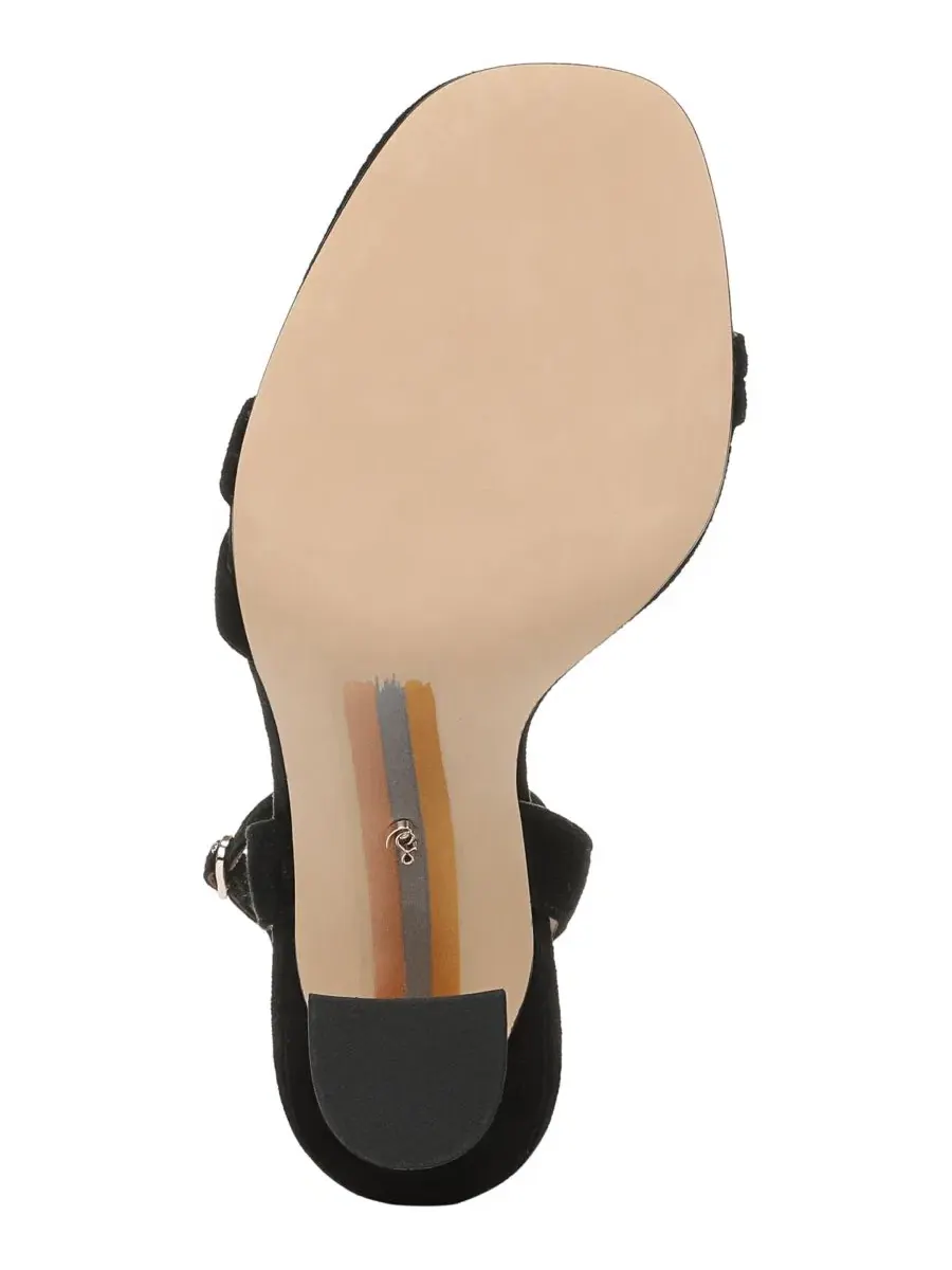 Босоножки на каблуке Junie Strappy Sandal Sam Edelman — изображение 5 из 5, черный
