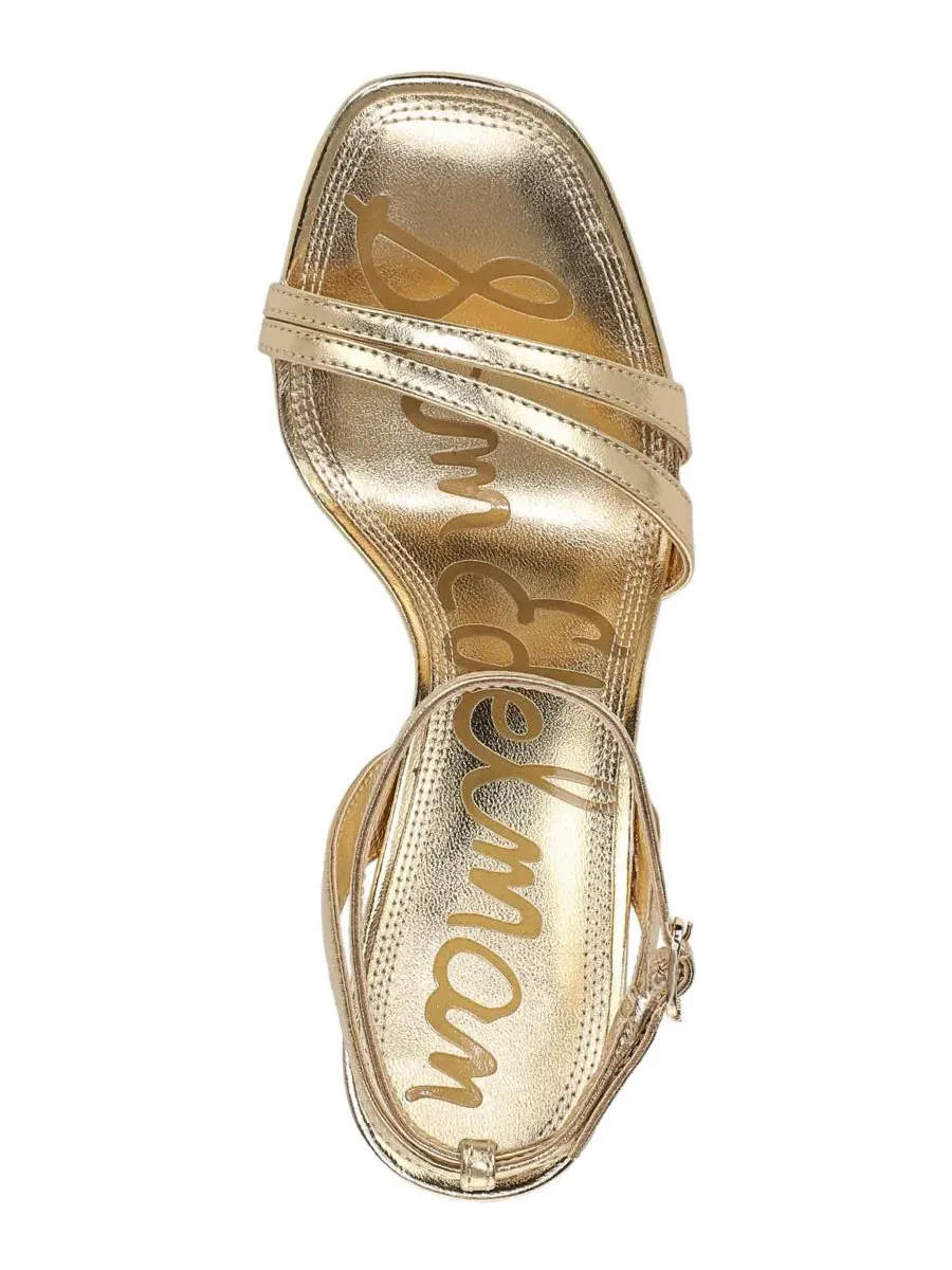 Босоножки на каблуке Junie Strappy Sam Edelman — изображение 4 из 5, золотистый