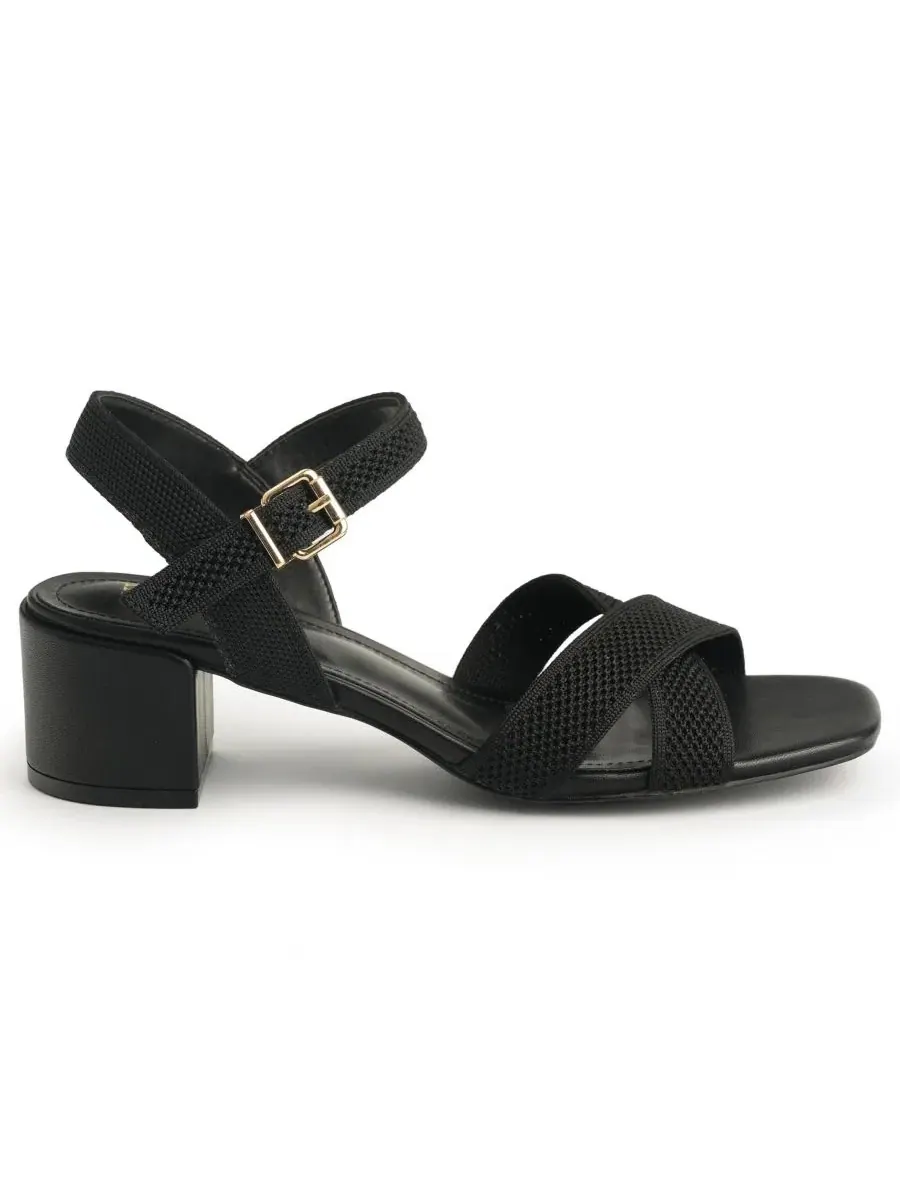 Босоножки на каблуке Mavis Ankle Strap New York & Company — изображение 2 из 7, черный