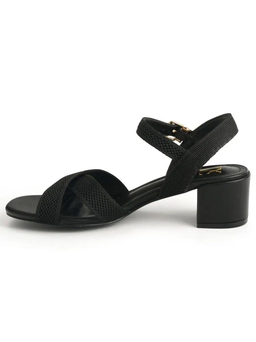 Босоножки на каблуке Mavis Ankle Strap New York & Company — изображение 3 из 7, черный