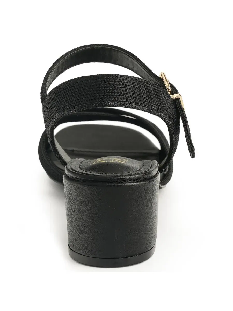 Босоножки на каблуке Mavis Ankle Strap New York & Company — изображение 5 из 7, черный