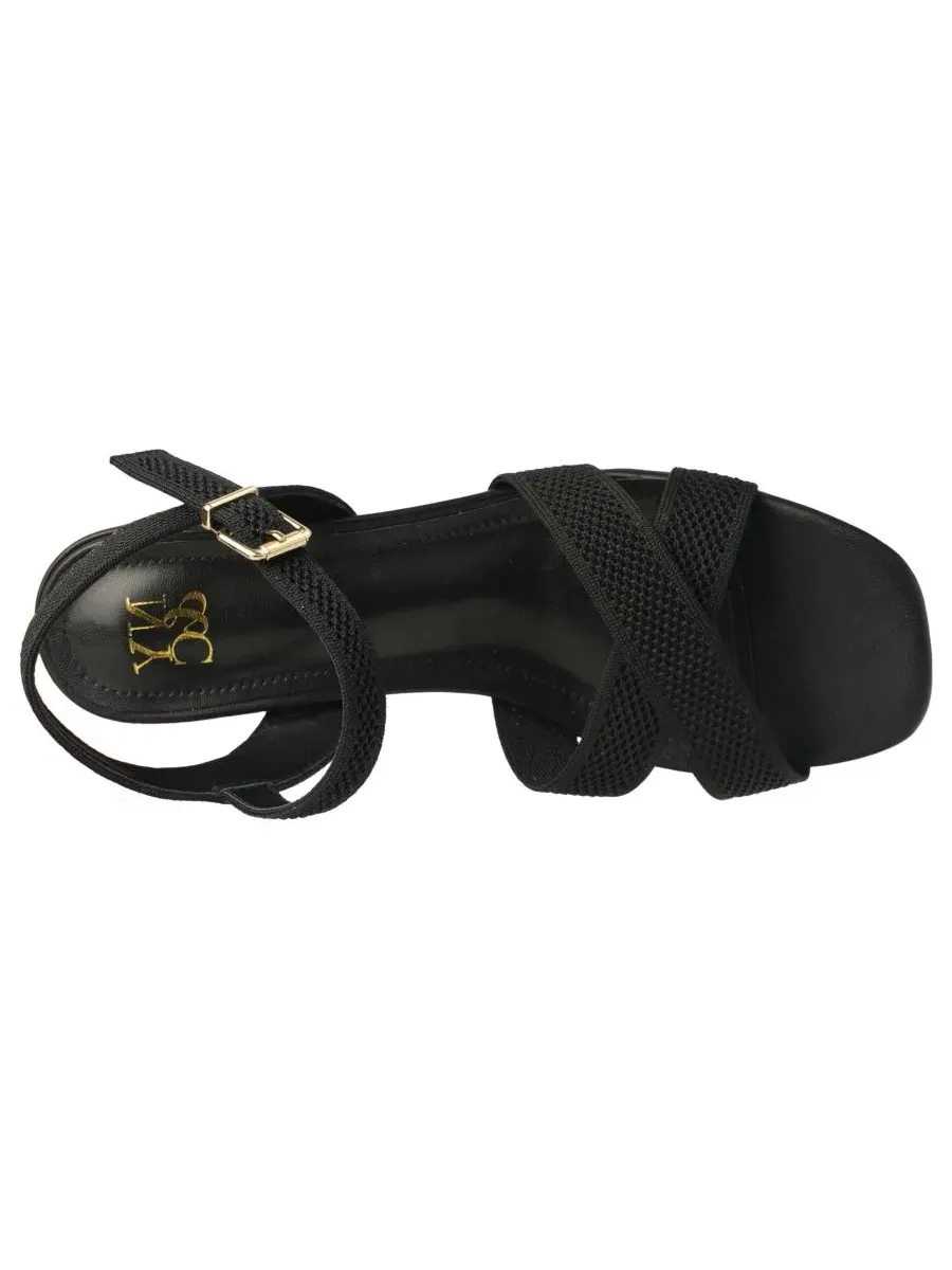 Босоножки на каблуке Mavis Ankle Strap New York & Company — изображение 6 из 7, черный