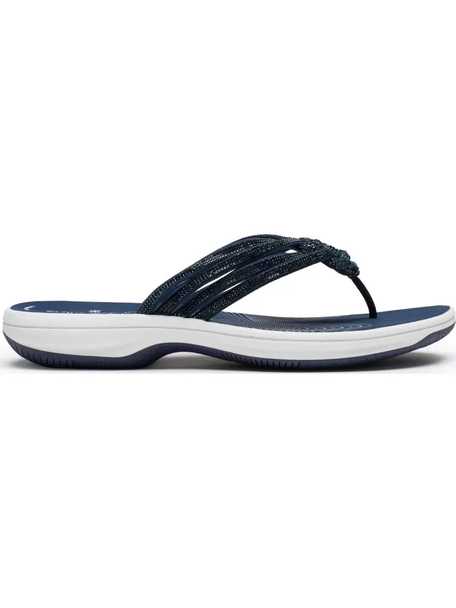Шлепанцы женские Clarks Breeze Gem, темно-синие, текстиль — изображение 2 из 6, темно-синий