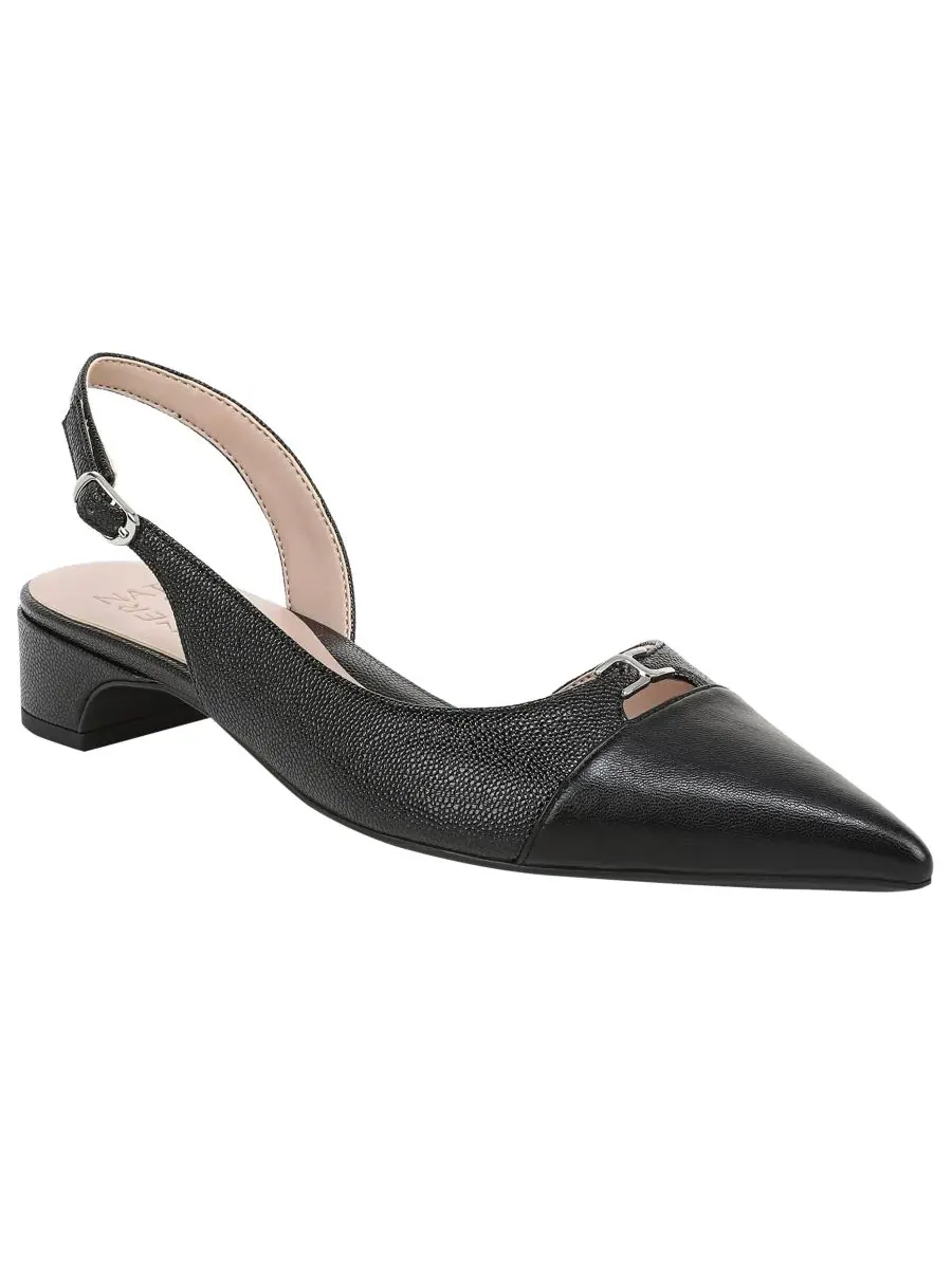 Женские туфли-лодочки Sabrina с ремешками Naturalizer, черный pebbled faux leather