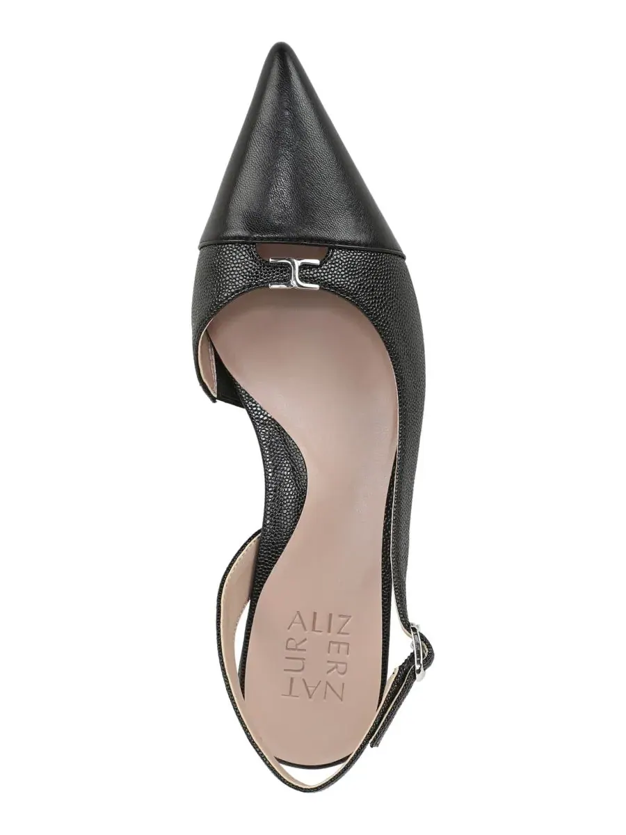 Женские туфли-лодочки Sabrina с ремешками Naturalizer, черный pebbled faux leather — изображение 4 из 5
