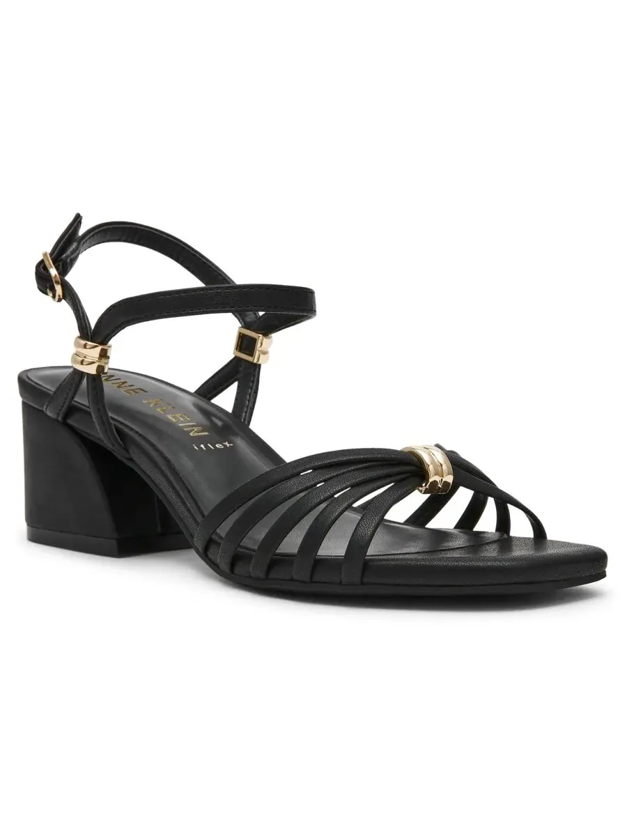 Женские сандалии Mikayla на блочном каблуке с ремешками Anne Klein — изображение 1 из 7, черный