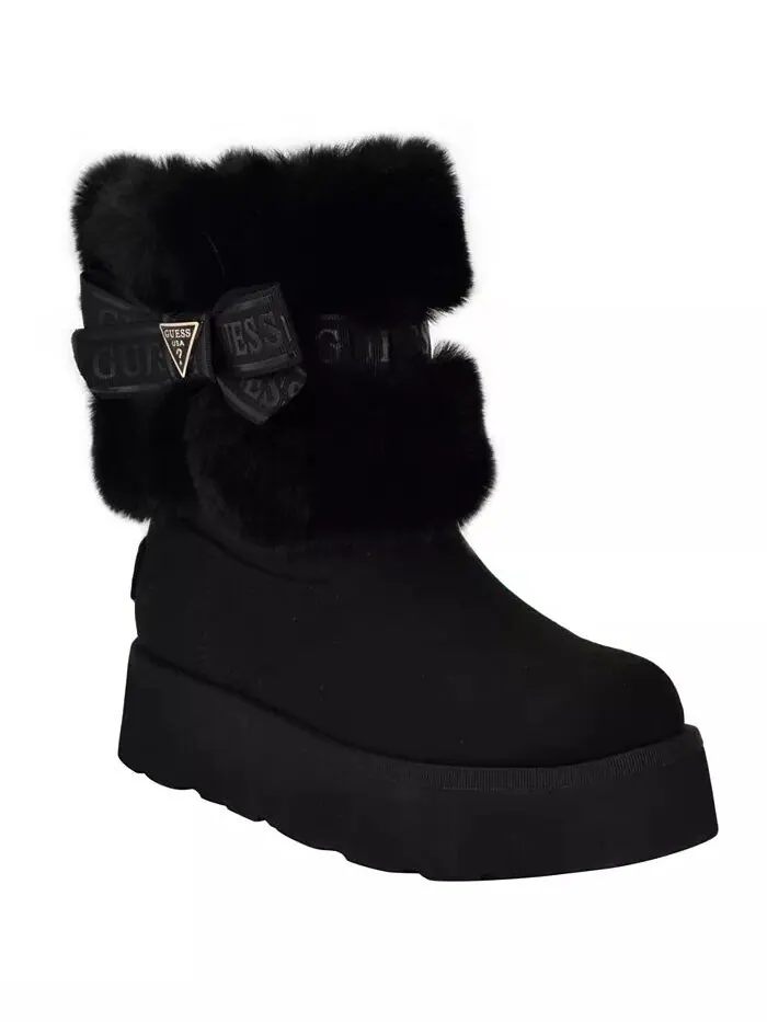 Женские удобные ботильоны Denla из искусственного меха для холодной погоды GUESS — изображение 1 из 5, черный