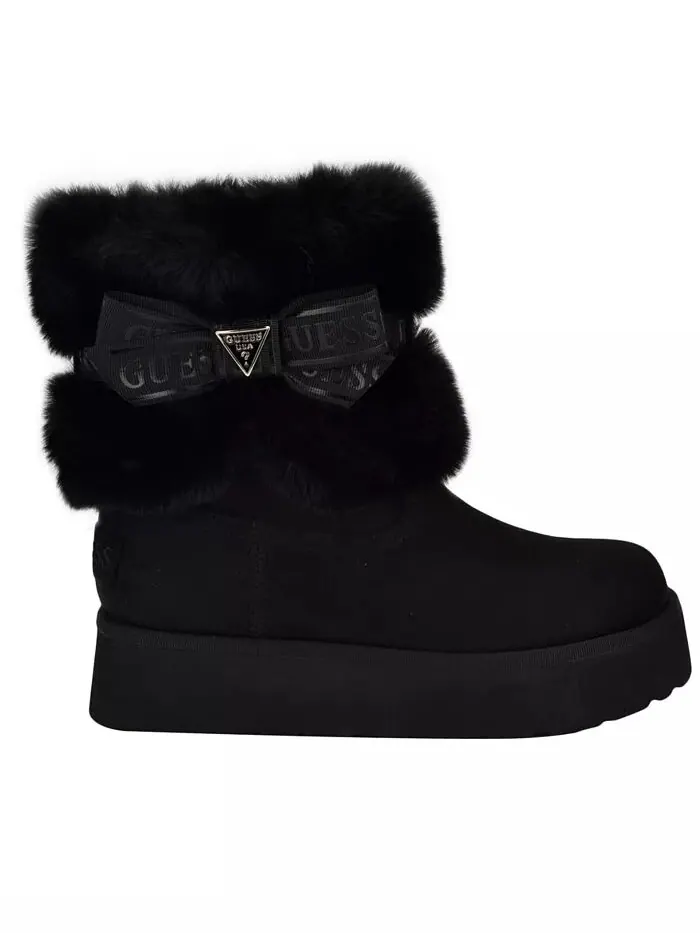Женские удобные ботильоны Denla из искусственного меха для холодной погоды GUESS — изображение 2 из 5, черный