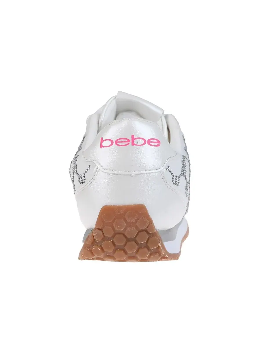 Женские кроссовки bebe с сетчатым верхом и стразами — изображение 5 из 7, белый