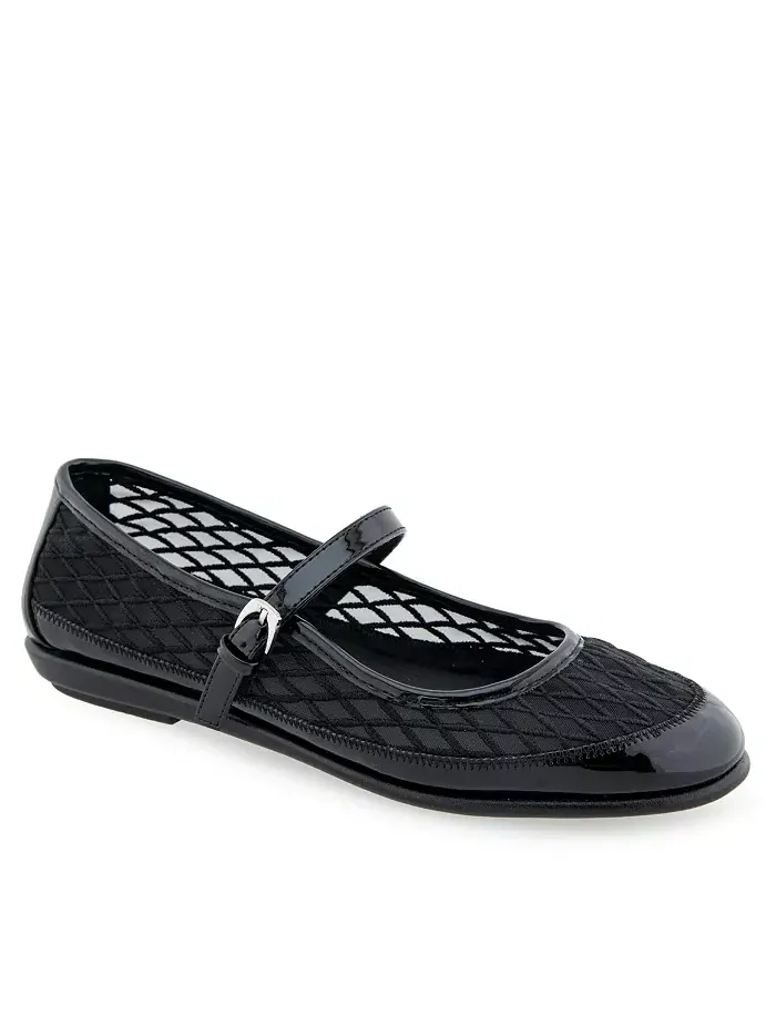 Женские балетки Baylee с круглым носком в стиле Mary Jane Aerosoles — изображение 1 из 6, черный