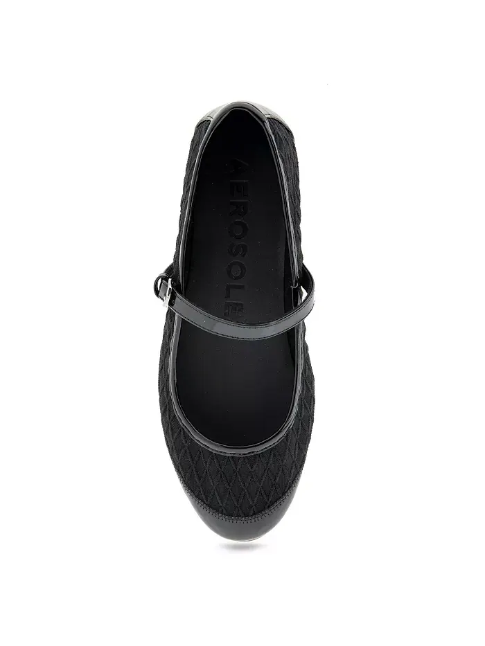 Женские балетки Baylee с круглым носком в стиле Mary Jane Aerosoles — изображение 4 из 6, черный