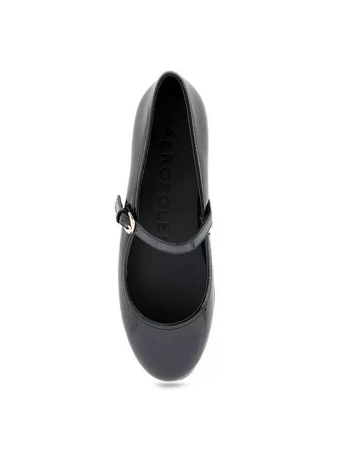 Женские балетки Baylee с круглым носком в стиле Mary Jane Aerosoles — изображение 4 из 6, черный