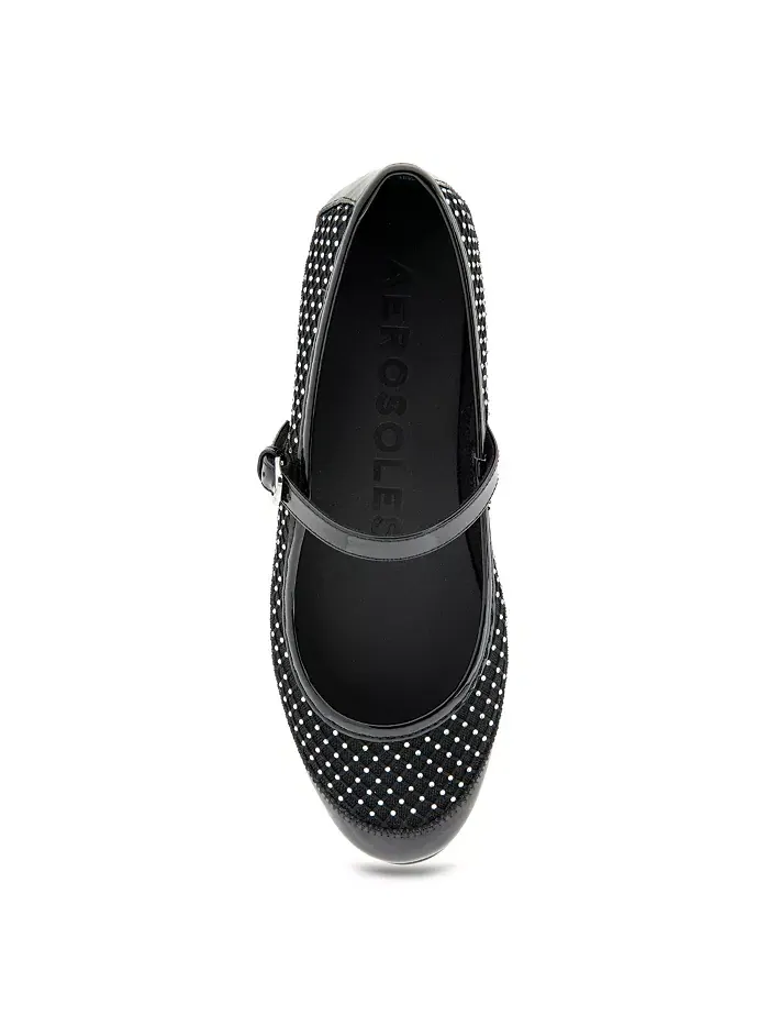 Женские балетки Baylee с круглым носком в стиле Mary Jane Aerosoles — изображение 4 из 6, черный