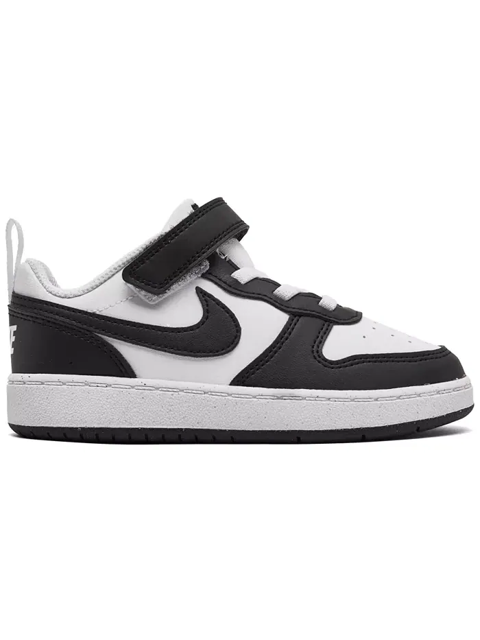 Детские низкие кеды Court Borough Low Recraft Stay-Put от Finish Line Nike — изображение 2 из 6, белый черный