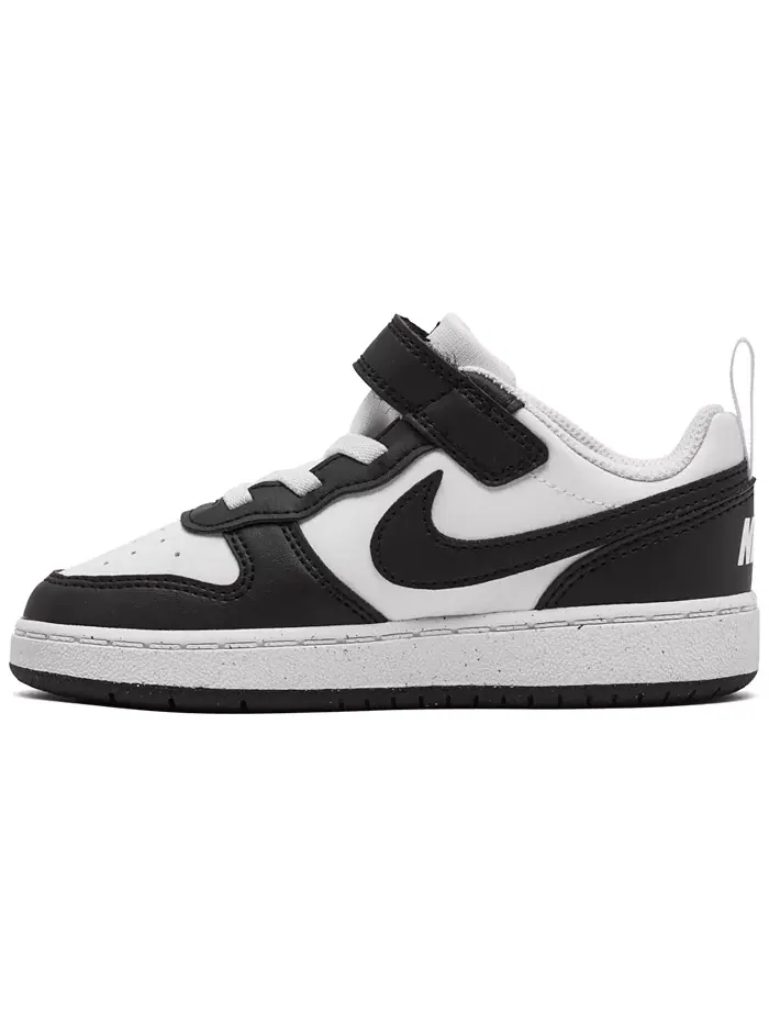 Детские низкие кеды Court Borough Low Recraft Stay-Put от Finish Line Nike — изображение 3 из 6, белый черный