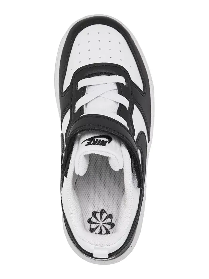 Детские низкие кеды Court Borough Low Recraft Stay-Put от Finish Line Nike — изображение 5 из 6, белый черный