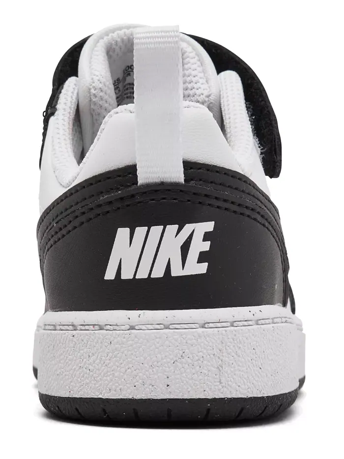 Детские низкие кеды Court Borough Low Recraft Stay-Put от Finish Line Nike — изображение 6 из 6, белый черный