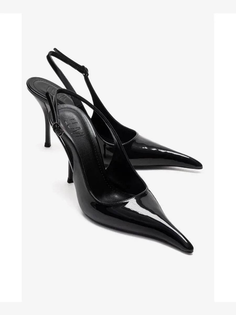 Туфли-лодочки на каблуке с острым носком Prologue Shoes — изображение 3 из 6, черный
