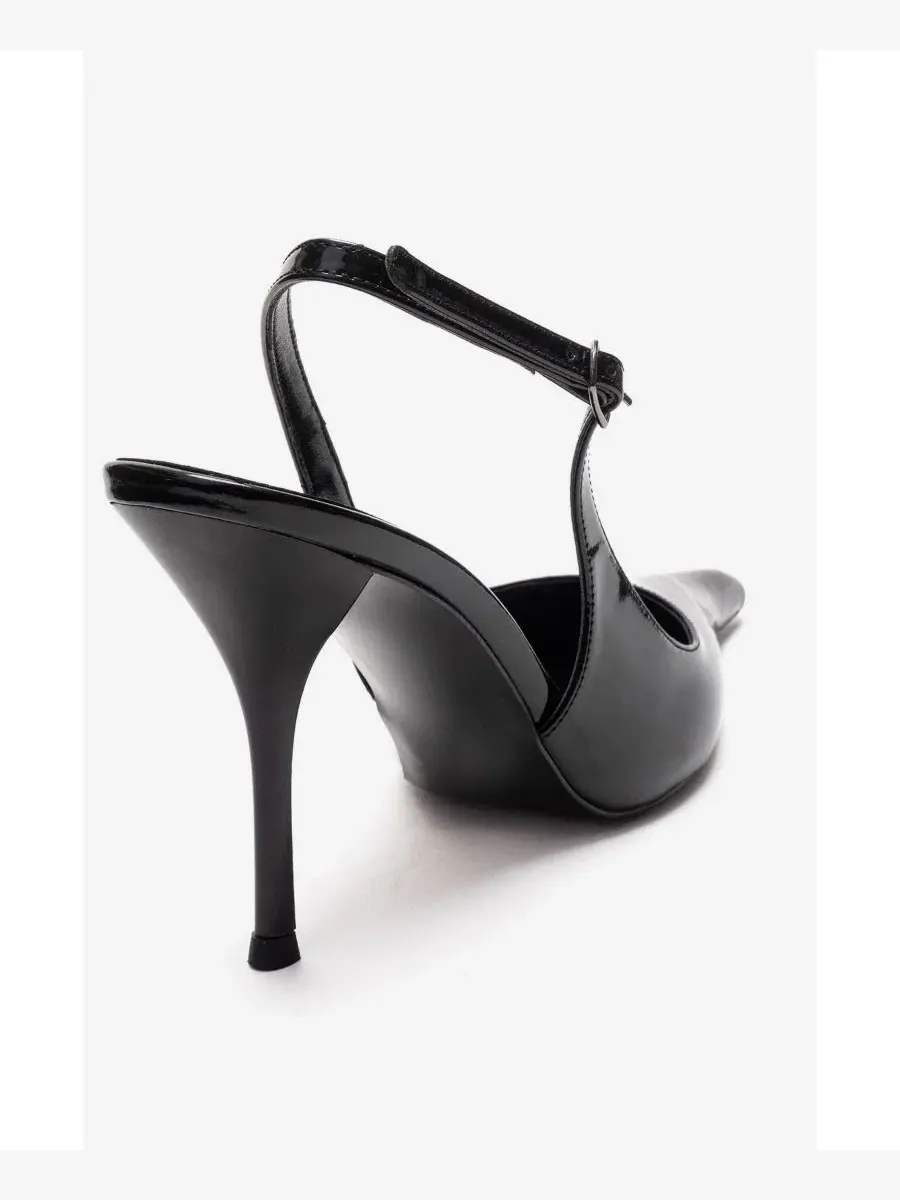 Туфли-лодочки на каблуке с острым носком Prologue Shoes — изображение 5 из 6, черный