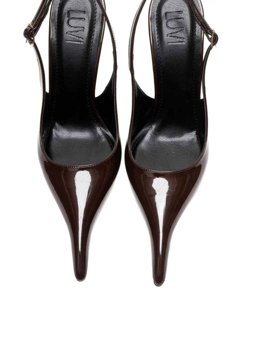 Туфли-лодочки острый мыс на каблуке Prologue Shoes — изображение 2 из 6, коричневый
