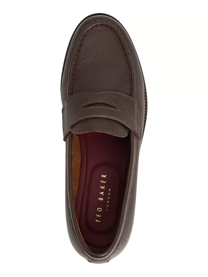 Мужские туфли-лоферы Parliament для официальных мероприятий Ted Baker — изображение 4 из 11, коричневый