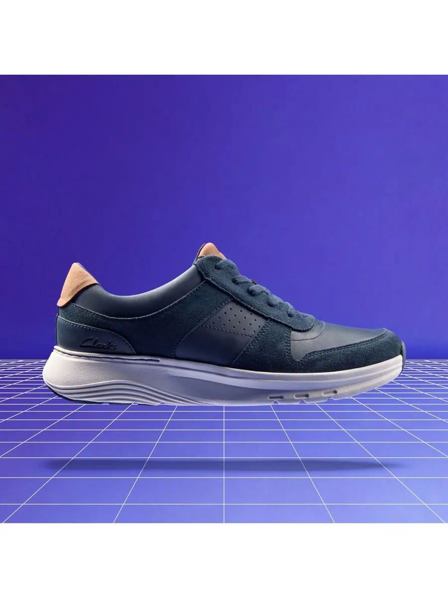 Кроссовки мужские Clarks Motion Trek GO, повседневные, на шнуровке — изображение 5 из 10, темно-синий
