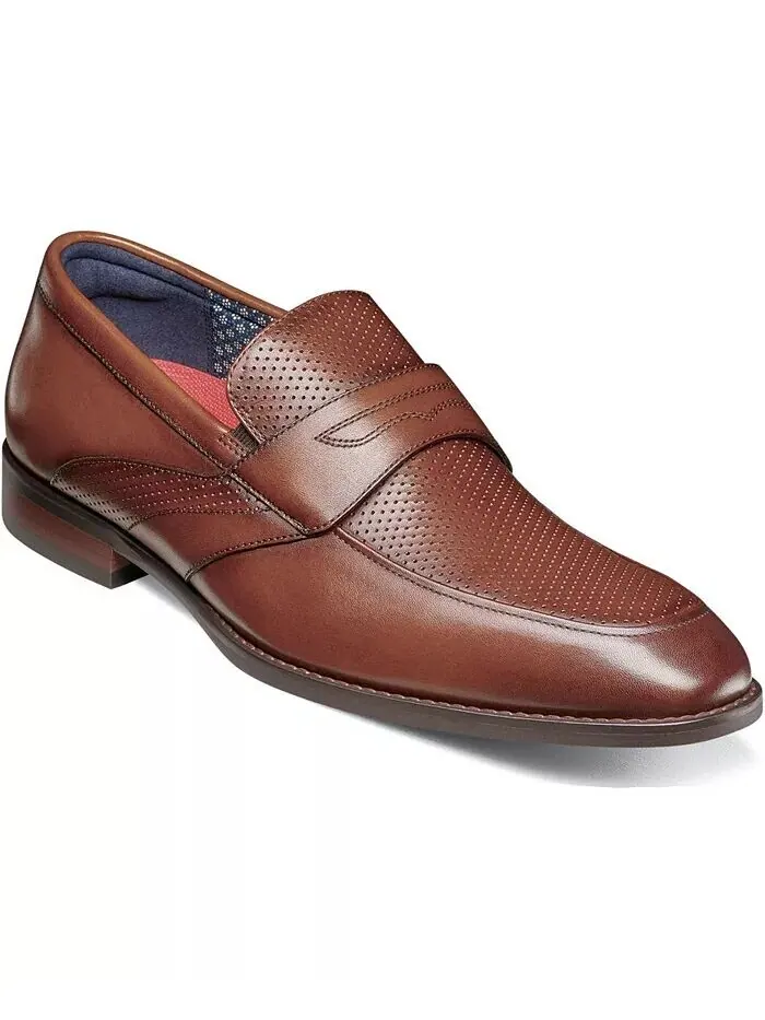 Мужские пенни-лоферы Karnes Moc Toe Slip-On Stacy Adams — изображение 1 из 8, коричневый