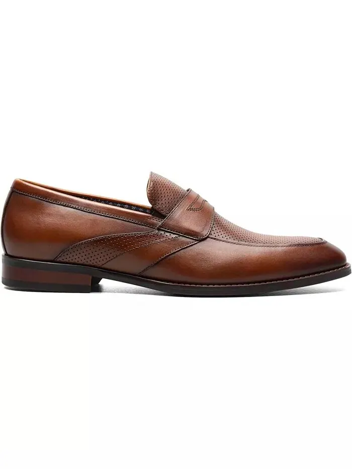 Мужские пенни-лоферы Karnes Moc Toe Slip-On Stacy Adams — изображение 2 из 8, коричневый
