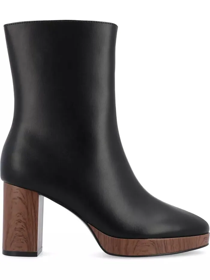 Женские ботильоны Romer Center Seam Platform Block Heel Journee Collection — изображение 2 из 5, черный