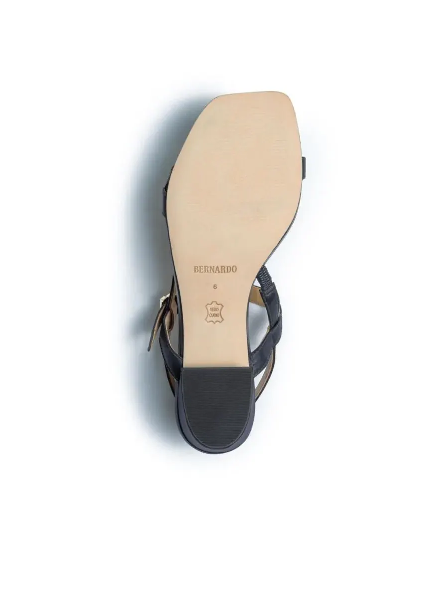Женские сандалии на низком каблуке Jinji Bernardo Footwear — изображение 4 из 4, темно-синий