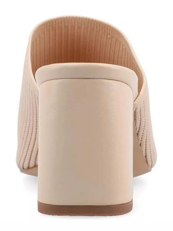 Женские босоножки Lorenna Block Heel Slide Journee Collection — изображение 3 из 7, бежевый
