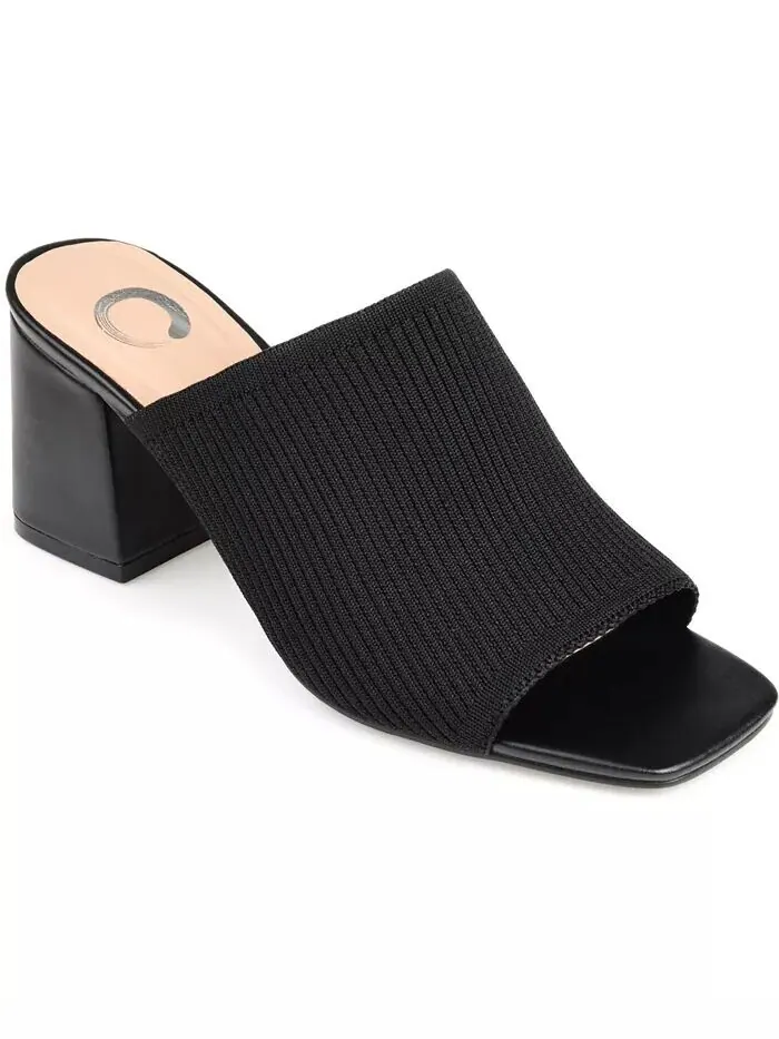 Женские босоножки Lorenna Block Heel Slide Journee Collection — изображение 1 из 7, черный