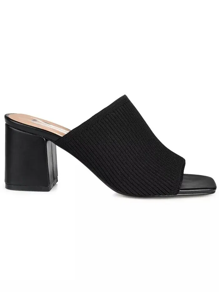 Женские босоножки Lorenna Block Heel Slide Journee Collection — изображение 2 из 7, черный