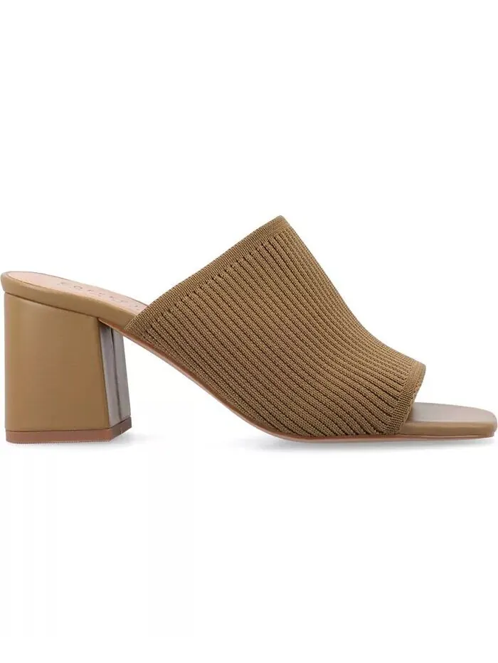 Женские босоножки Lorenna Block Heel Slide Journee Collection — изображение 2 из 7, оливковый