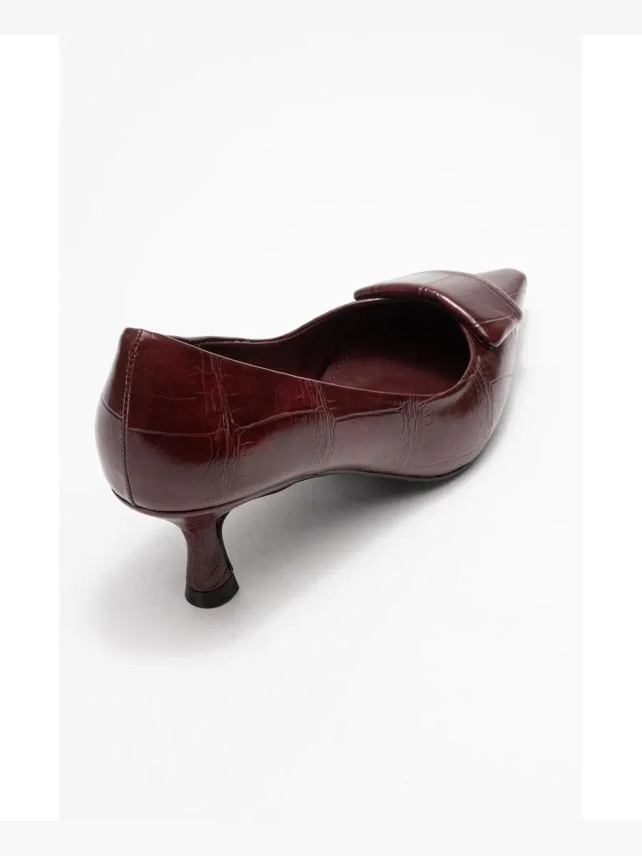 Женские туфли-лодочки Marcia с пряжкой и острым носком Prologue Shoes — изображение 3 из 3, бордовый