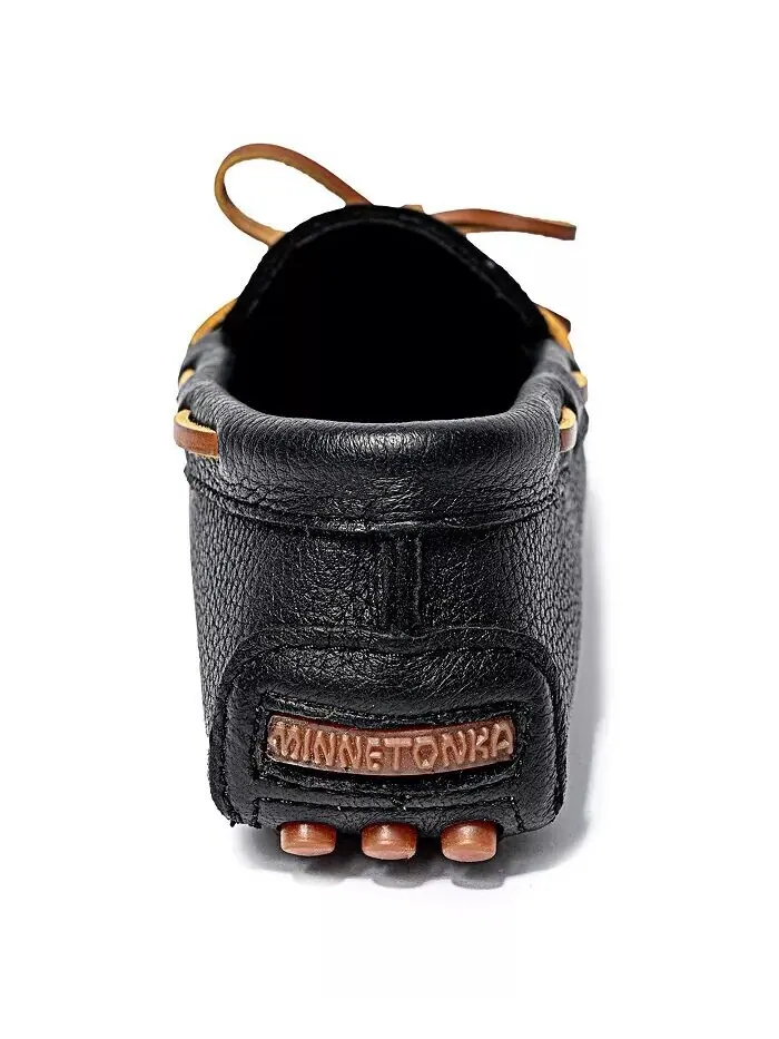 Женские кожаные классические драйверские туфли Minnetonka — изображение 3 из 5, черный