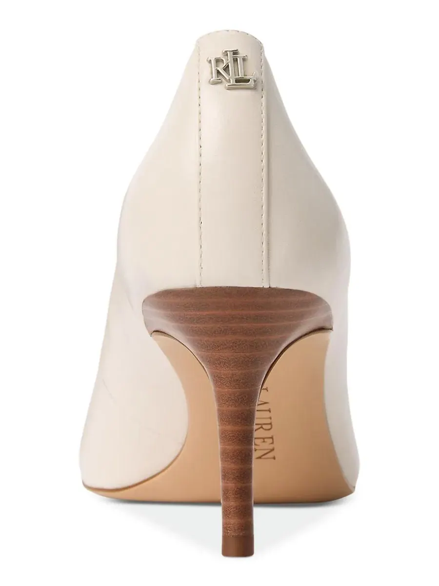 Женские туфли-лодочки Lanette из кожи наппа Lauren Ralph Lauren — изображение 3 из 4, белый