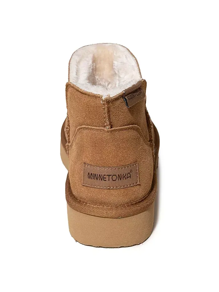 Женские замшевые тапочки-ботильоны Mavie Minnetonka — изображение 5 из 6, бежевый/бежевый
