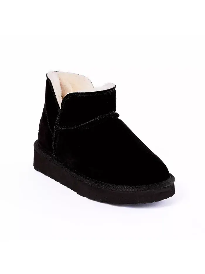 Женские замшевые тапочки-ботильоны Mavie Minnetonka — изображение 1 из 6, черный