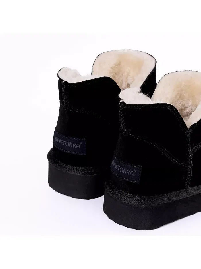 Женские замшевые тапочки-ботильоны Mavie Minnetonka — изображение 5 из 6, черный