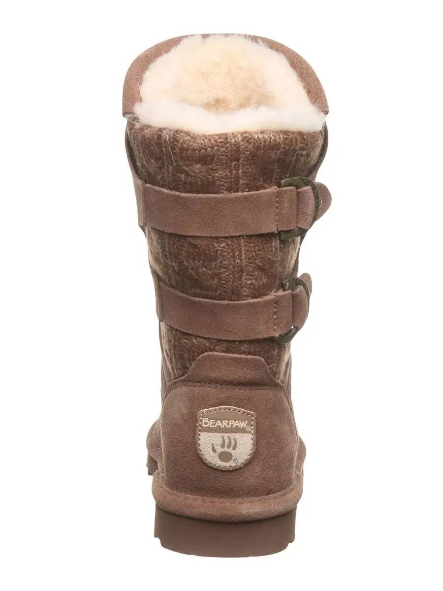 Женские ботинки Jenni Knit Back Accent Mid-Calf BEARPAW — изображение 3 из 8, какао