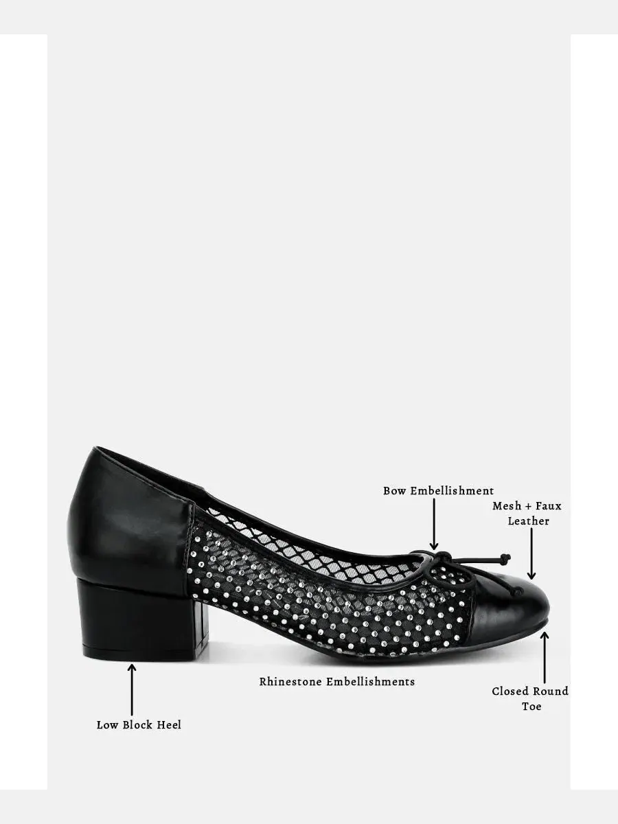 Балетки с принтом, модель Tudum Rhinestone Detail London Rag — изображение 6 из 6, черный