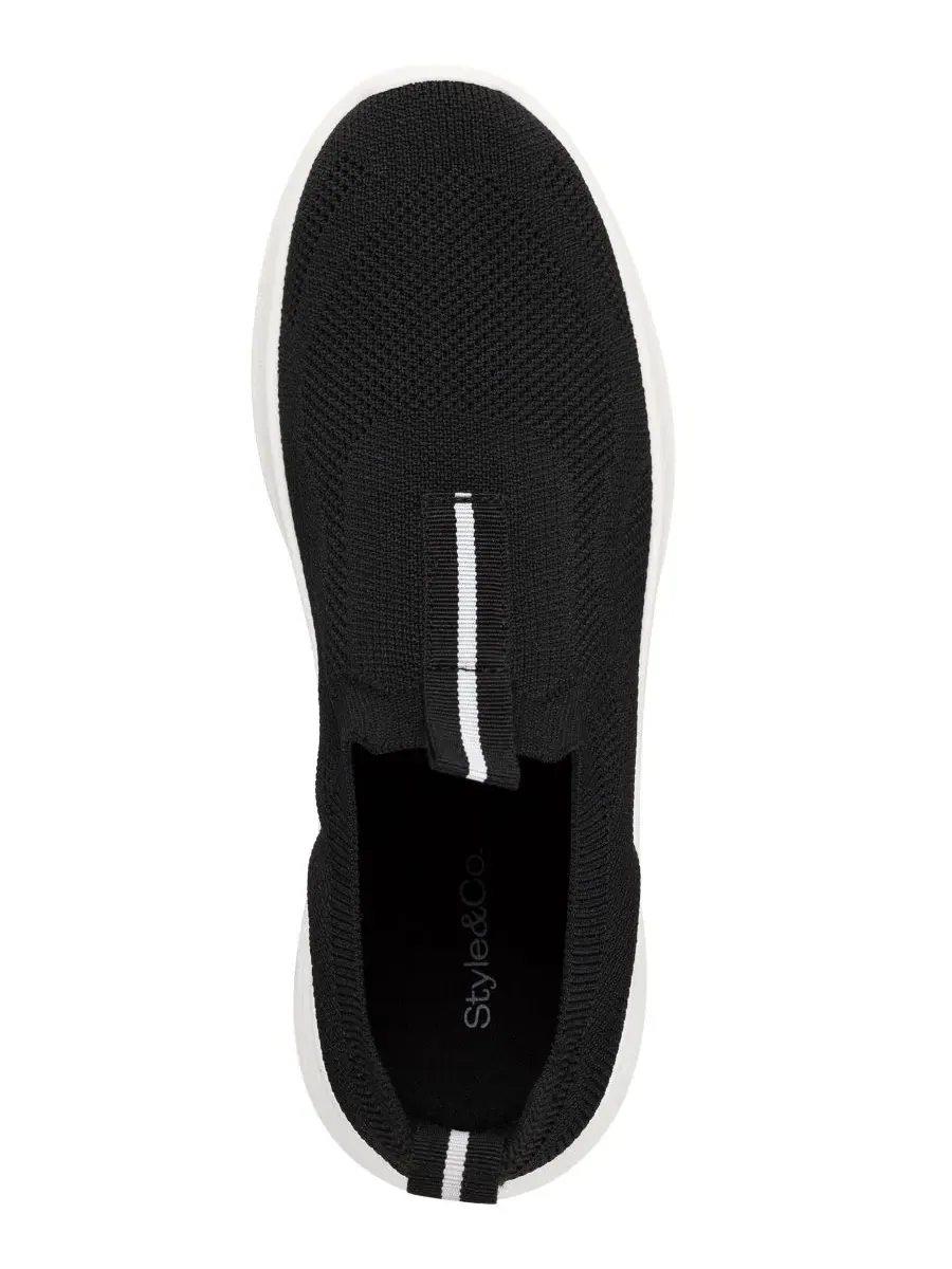 Кроссовки на танкетке Brooklyyn Slip-On Wedge Sneakers Style & Co — изображение 4 из 5, черный