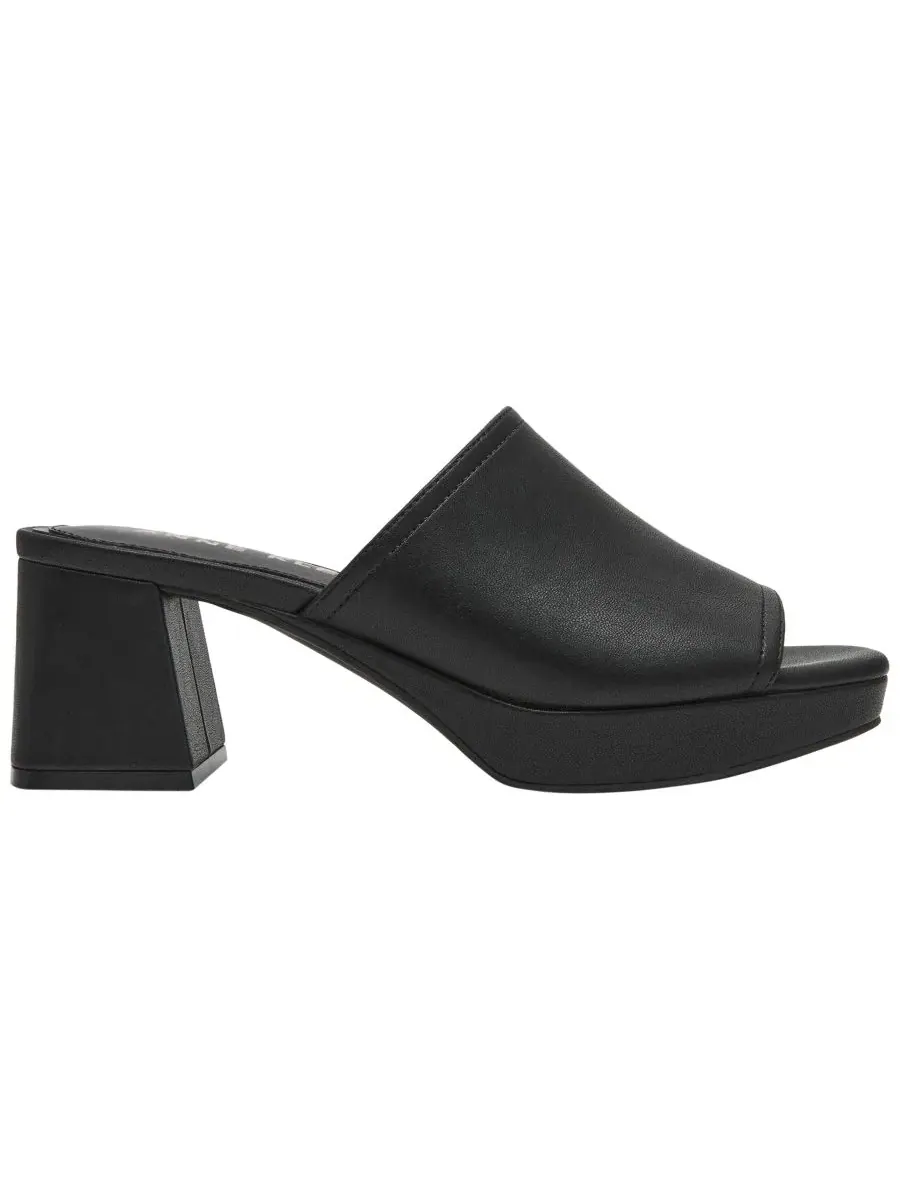 Босоножки на устойчивом каблуке с квадратным носком Primo Block Heel Slip-On Anne Klein — изображение 2 из 7, черный