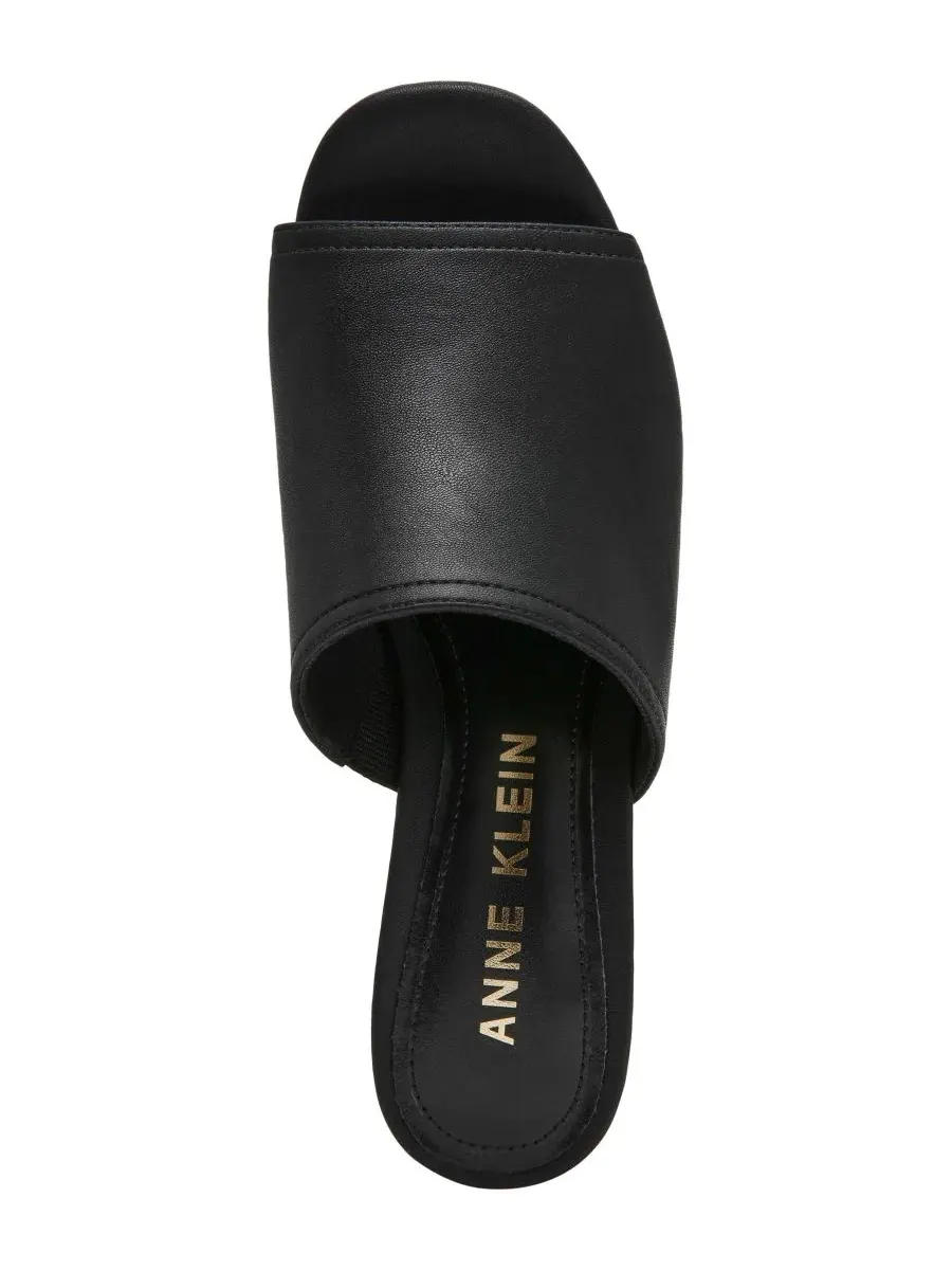 Босоножки на устойчивом каблуке с квадратным носком Primo Block Heel Slip-On Anne Klein — изображение 4 из 7, черный
