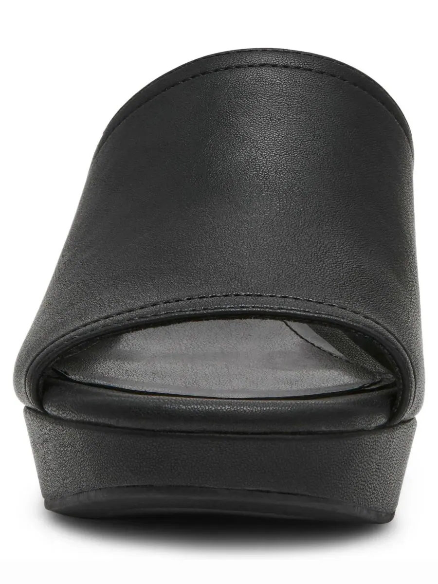 Босоножки на устойчивом каблуке с квадратным носком Primo Block Heel Slip-On Anne Klein — изображение 6 из 7, черный