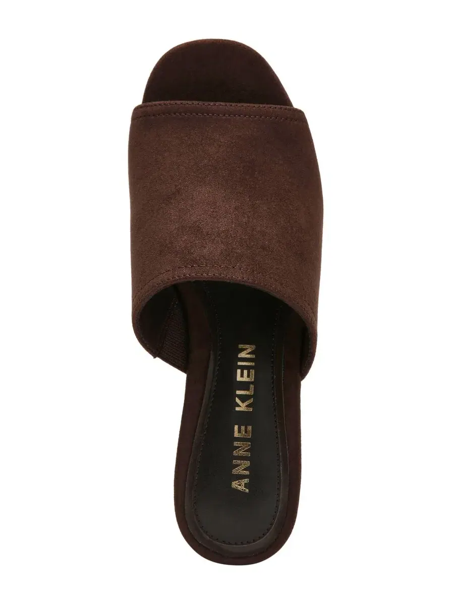 Босоножки на устойчивом каблуке с квадратным мысом, модель Primo Anne Klein — изображение 4 из 7, коричневый