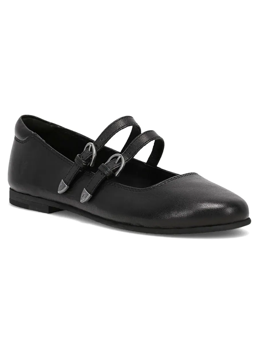 Frye Женские кожаные балетки Carson Multi Strap Mary Jane — изображение 1 из 5, черный