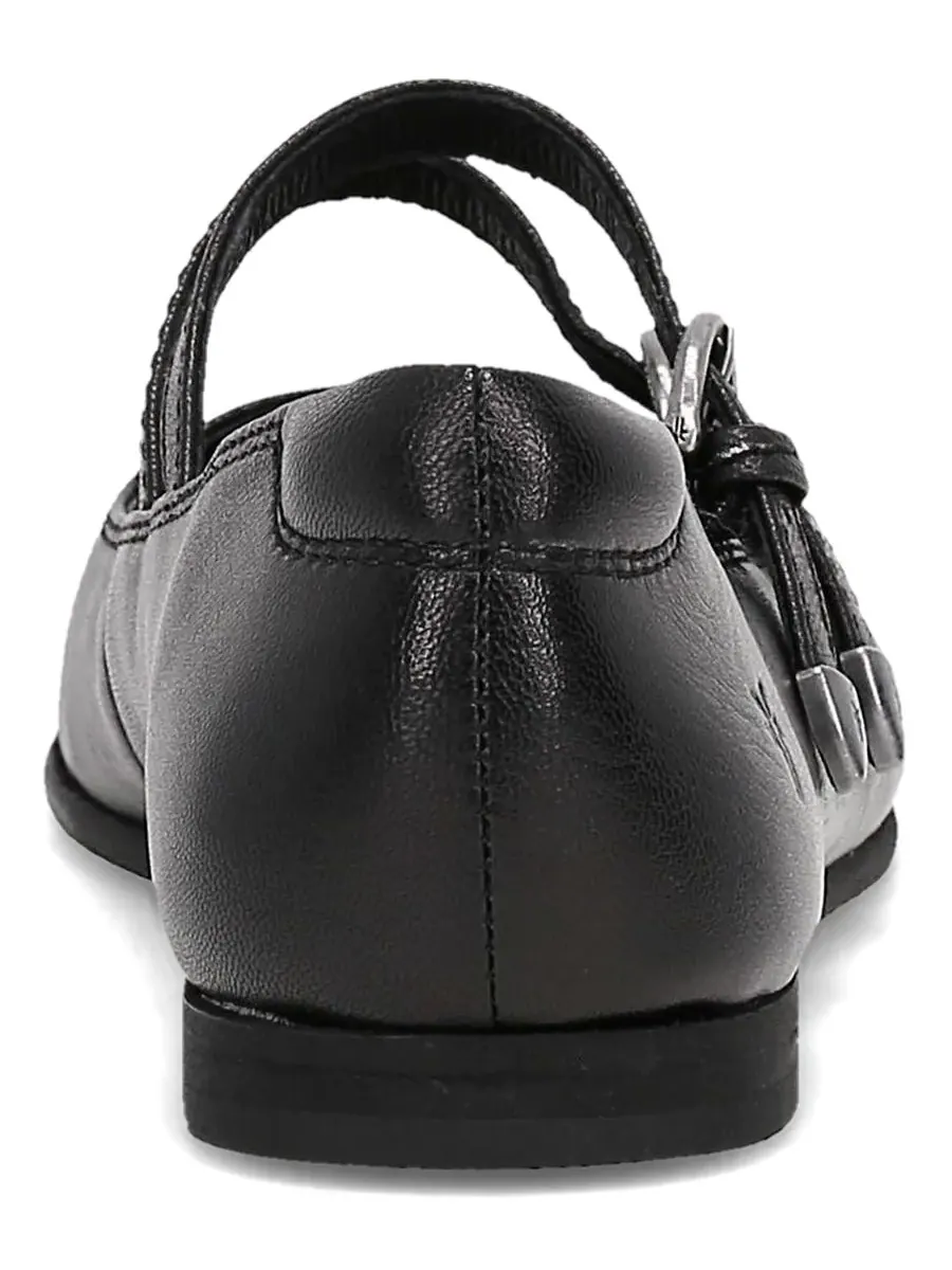 Frye Женские кожаные балетки Carson Multi Strap Mary Jane — изображение 3 из 5, черный