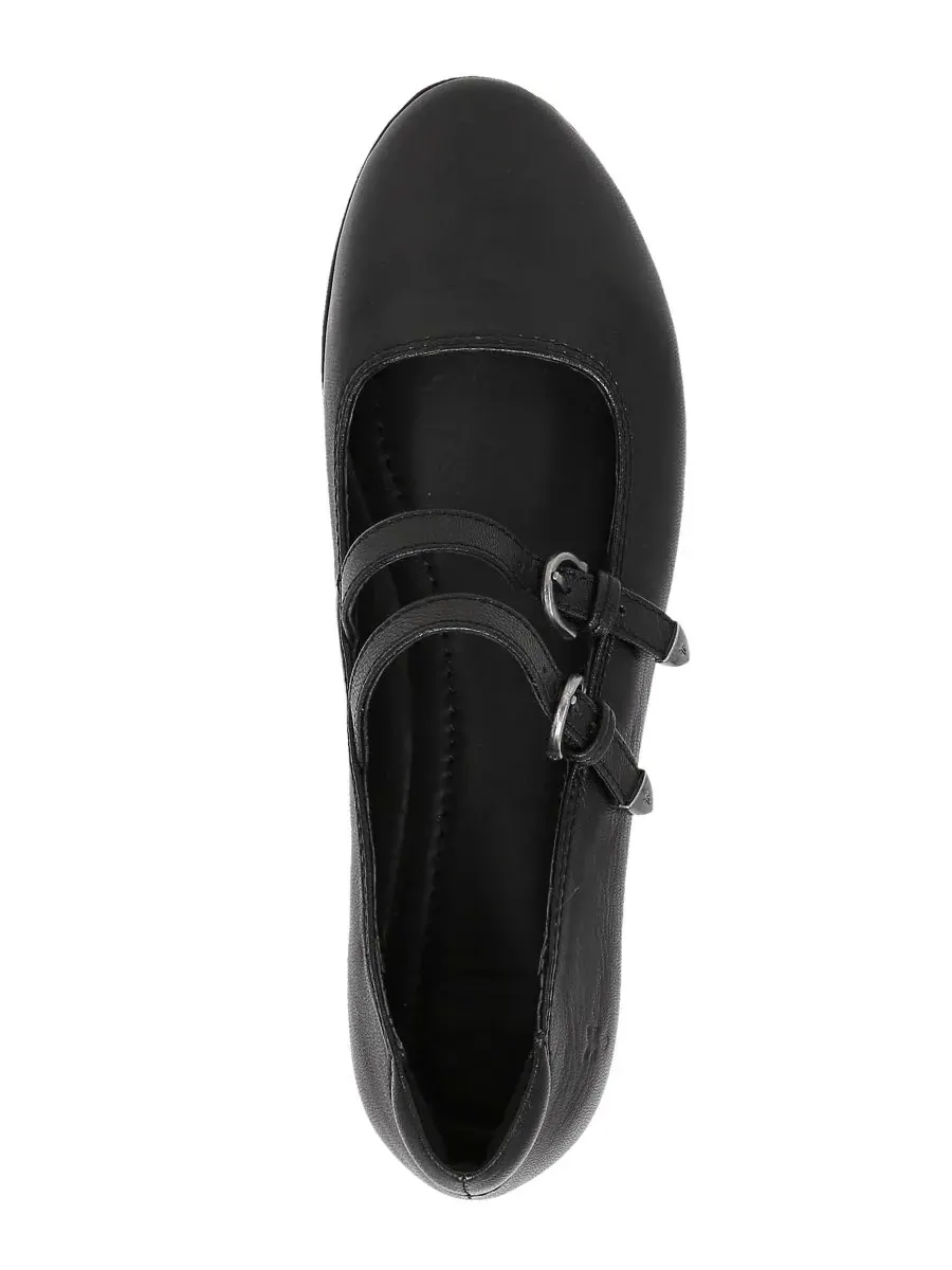Frye Женские кожаные балетки Carson Multi Strap Mary Jane — изображение 4 из 5, черный